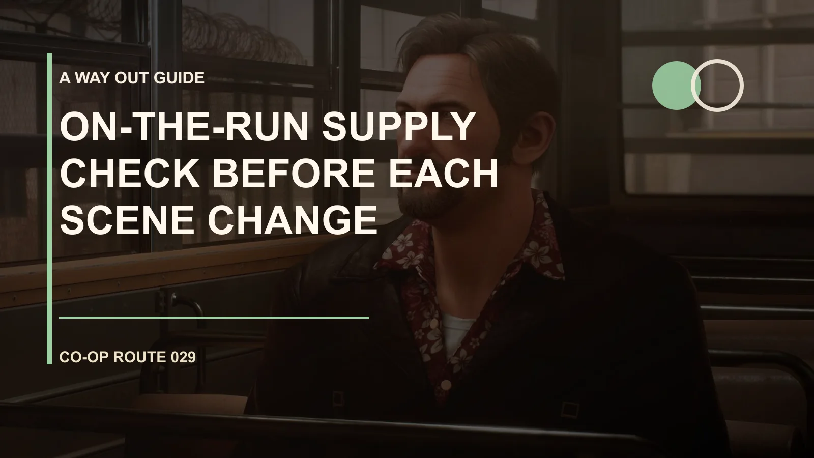 On-the-Run Supply Check Before Each Scene Change
