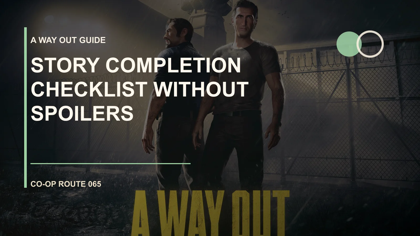 Story Completion Checklist Without Spoilers