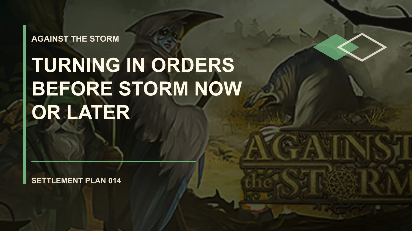Turning In Orders Before Storm: Now or Later