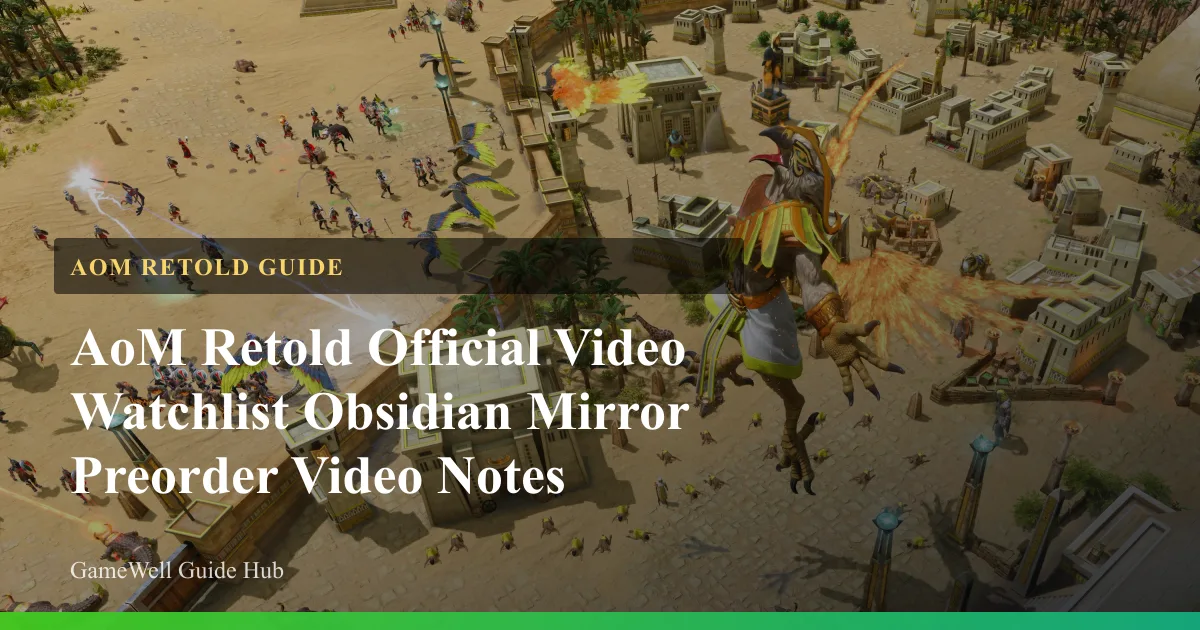 AoM Retold Obsidian Mirror Preorder Notes