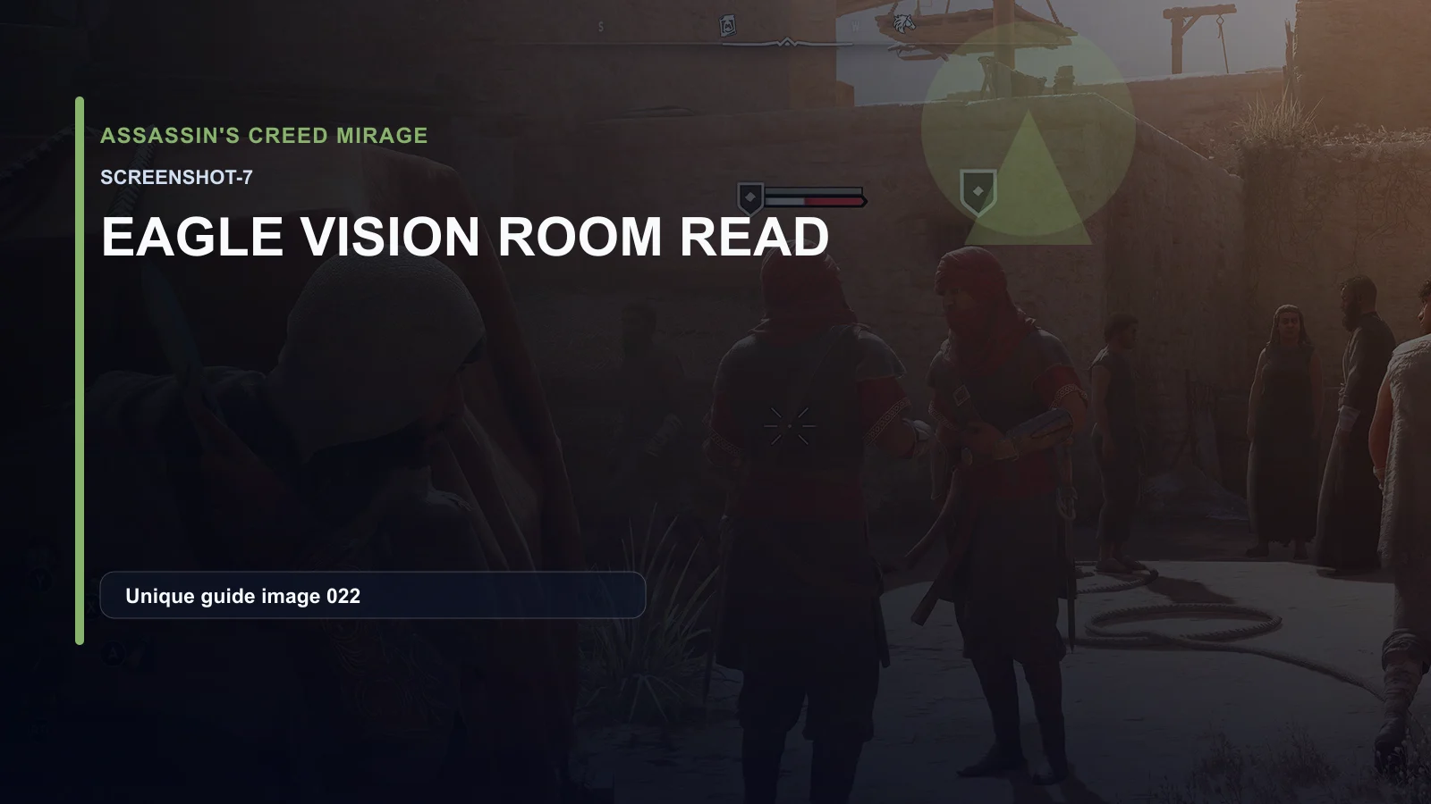 Eagle Vision Room Read: Guards, Doors, Chests, and Targets