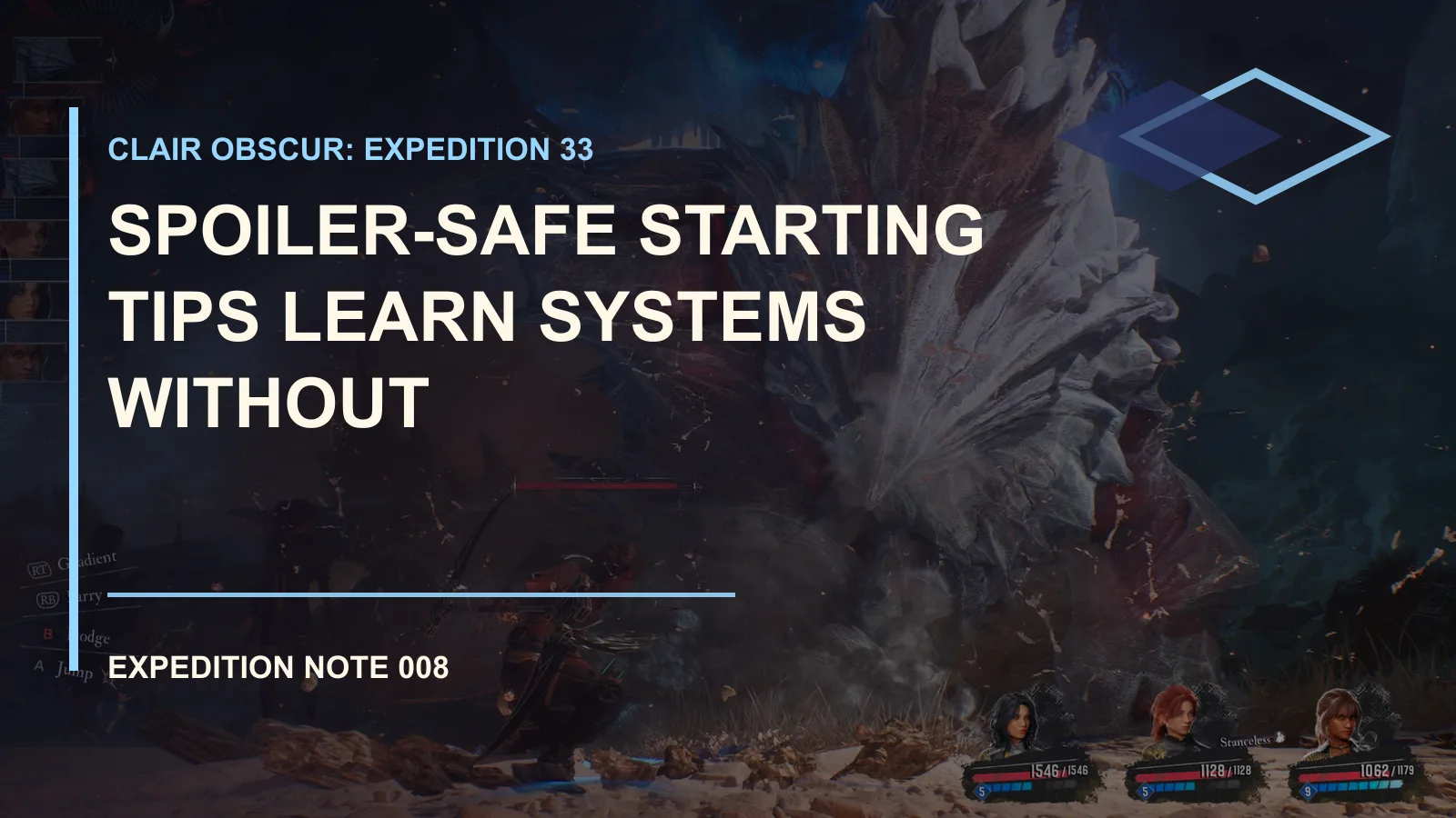 Clair Obscur: Expedition 33 Spoiler Safe Starting Tips