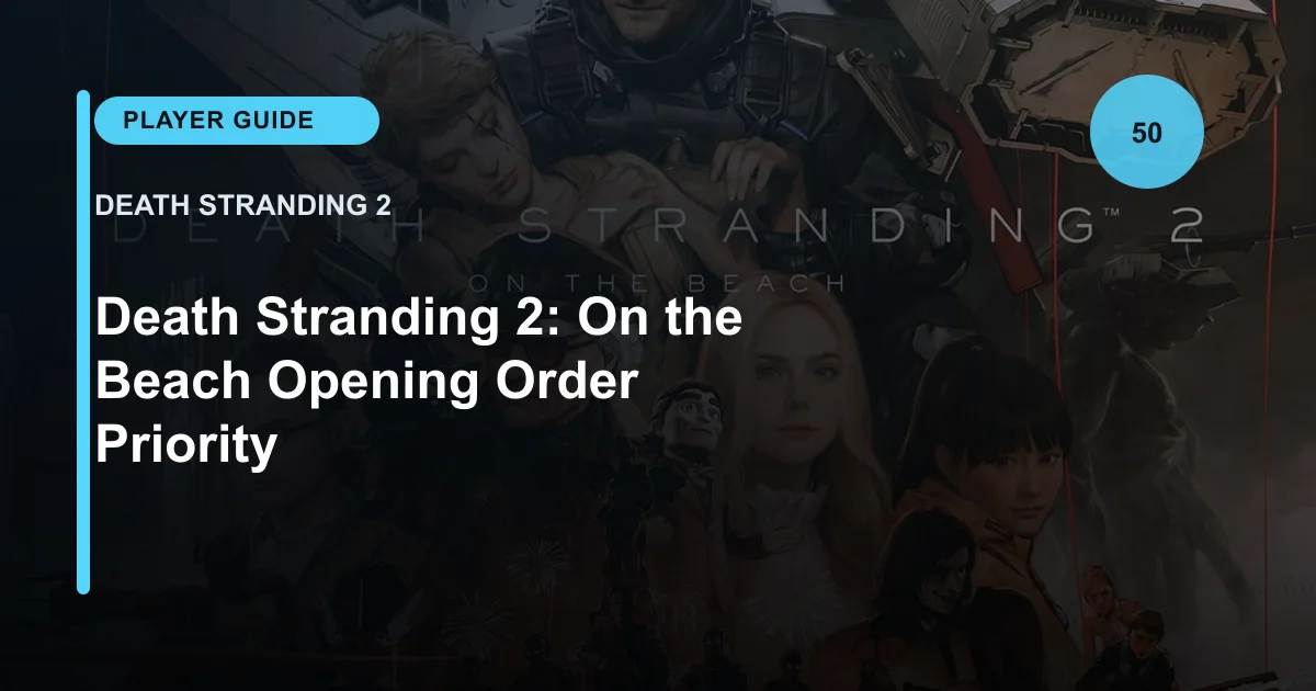 Death Stranding 2: On the Beach Opening Order Priority