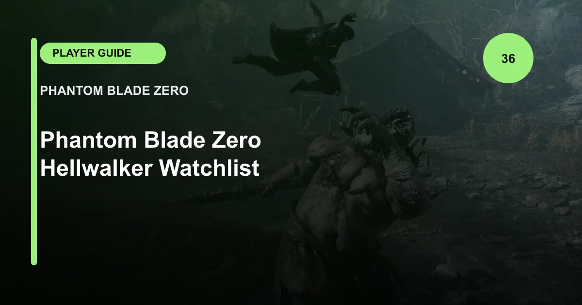 Phantom Blade Zero Hellwalker Watchlist